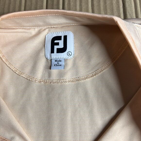 FJ FootJoy Peach Golf Tennis Sleeveless Tank Blouse Womens Large V Neck Athletic - Picture 4 of 12